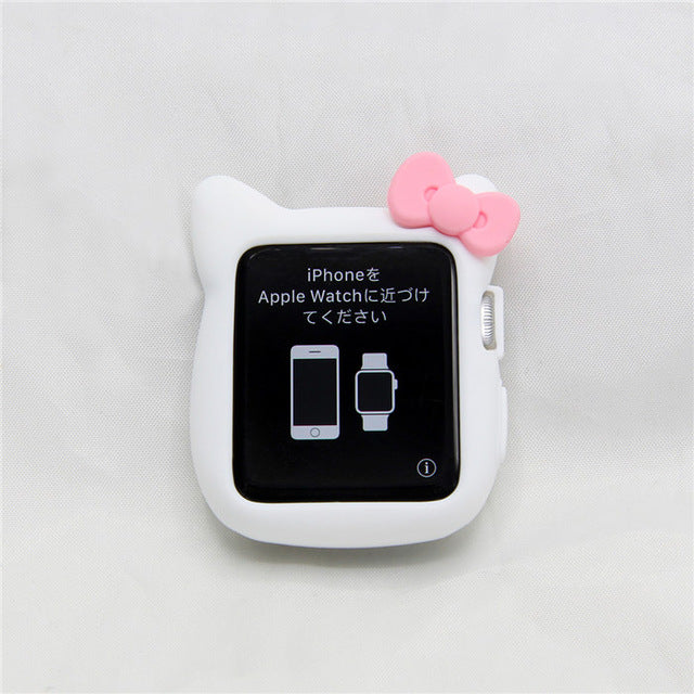 YUKIRIN Cute Mickey Soft Silicone Band Case For Apple Watch iwatch Rubber Series Cover 38mm 42mm 40MM 44MM for Girl Kid