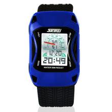 Load image into Gallery viewer, 2017 Hot Kids Watches Silicone Jelly Waterproof Swim Sport Wristwatches For Children Car Style Digital Led Cartoon Watch For Boy