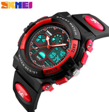 Load image into Gallery viewer, SKMEI Children's Watches Fashion Sport Military Waterproof Wristwatches Dual Time LED Digital Quartz Watch For Boys Girls Kids