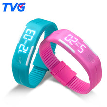 Load image into Gallery viewer, TVG Brand Soft Silicone Bracelet Strap Cartoon Watches Boys Girls LED Display Children Digital Watches for kids Children Gift