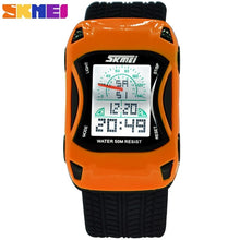 Load image into Gallery viewer, 2017 Hot Kids Watches Silicone Jelly Waterproof Swim Sport Wristwatches For Children Car Style Digital Led Cartoon Watch For Boy