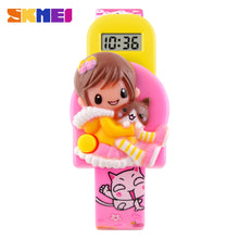 Load image into Gallery viewer, Skmei Cute Children's Kids Watches Fashion Casual Sport Cartoon Watch For Girls Rubber Strap Children's Digital LED Wristwatches