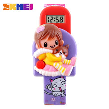 Load image into Gallery viewer, Skmei Cute Children's Kids Watches Fashion Casual Sport Cartoon Watch For Girls Rubber Strap Children's Digital LED Wristwatches