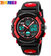 Load image into Gallery viewer, SKMEI Brand Children Watches Kids Sports Cartoon Watch For Girls Boys Rubber Strap Children's Quartz Digital LED Wristwatches