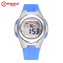 Load image into Gallery viewer, MINGRUI Wrist Watch Children Waterproof Silicone Digital Watch Alarm Luminous LED Sport Watches Students Girl Boy Hour Gift