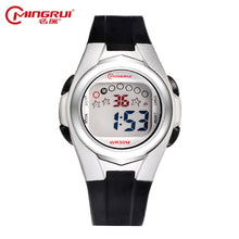 Load image into Gallery viewer, MINGRUI Wrist Watch Children Waterproof Silicone Digital Watch Alarm Luminous LED Sport Watches Students Girl Boy Hour Gift