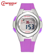 Load image into Gallery viewer, MINGRUI Wrist Watch Children Waterproof Silicone Digital Watch Alarm Luminous LED Sport Watches Students Girl Boy Hour Gift