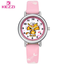 Load image into Gallery viewer, Kezzi New Cartoon Lovely Children Watch Girl Kids Quartz-Watch Leather watchstrap Wristwatches
