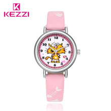 Load image into Gallery viewer, Kezzi New Cartoon Lovely Children Watch Girl Kids Quartz-Watch Leather watchstrap Wristwatches