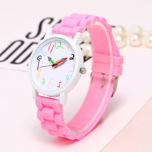 Load image into Gallery viewer, New white case children watches silicone belt pencil pointer watch fashion girls kids paint clock dropshipping