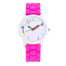 Load image into Gallery viewer, New white case children watches silicone belt pencil pointer watch fashion girls kids paint clock dropshipping