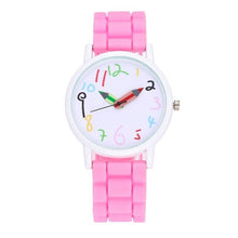 Load image into Gallery viewer, New white case children watches silicone belt pencil pointer watch fashion girls kids paint clock dropshipping