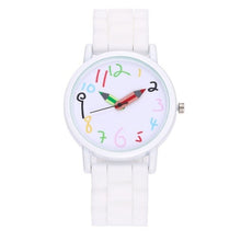 Load image into Gallery viewer, New white case children watches silicone belt pencil pointer watch fashion girls kids paint clock dropshipping