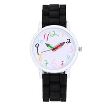 Load image into Gallery viewer, New white case children watches silicone belt pencil pointer watch fashion girls kids paint clock dropshipping