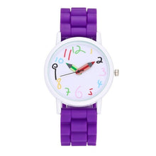 Load image into Gallery viewer, New white case children watches silicone belt pencil pointer watch fashion girls kids paint clock dropshipping