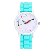 Load image into Gallery viewer, New white case children watches silicone belt pencil pointer watch fashion girls kids paint clock dropshipping