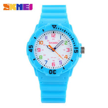 Load image into Gallery viewer, Children Watches 50M Waterproof Quartz Wristwatches Jelly Kids Clock boys Hours girls Students Watch Relojes SKMEI 2018