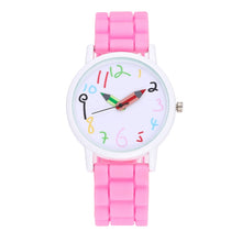 Load image into Gallery viewer, High Quality white case silicone belt children watch pencil pointer watch fashion girls kids paint clock wholesale dropshipping