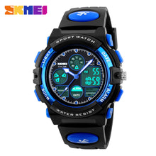 Load image into Gallery viewer, SKMEI Children's Watches Fashion Sport Military Waterproof Wristwatches Dual Time LED Digital Quartz Watch For Boys Girls Kids
