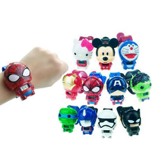 Load image into Gallery viewer, electronic cartoon children's Watch Telescopic deformation Cat Car Spiderman Child Watches For Student Boys Girl Kids Wristwatch