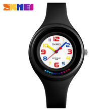 Load image into Gallery viewer, SKMEI NEW Kids Watches Colorful Quartz Wristwatch 50M Waterproof Alarm Clock Boys Girls Children Watches 1386 reloj mujer
