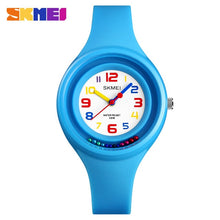 Load image into Gallery viewer, SKMEI NEW Kids Watches Colorful Quartz Wristwatch 50M Waterproof Alarm Clock Boys Girls Children Watches 1386 reloj mujer