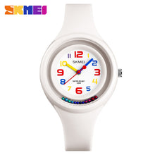 Load image into Gallery viewer, SKMEI NEW Kids Watches Colorful Quartz Wristwatch 50M Waterproof Alarm Clock Boys Girls Children Watches 1386 reloj mujer