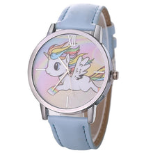 Load image into Gallery viewer, Unicorn Watch Children's Watch Carton Rainbow Animal Kids Girls Leather Band Analog Alloy Quartz Watches Wristwatches