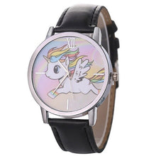 Load image into Gallery viewer, Unicorn Watch Children's Watch Carton Rainbow Animal Kids Girls Leather Band Analog Alloy Quartz Watches Wristwatches