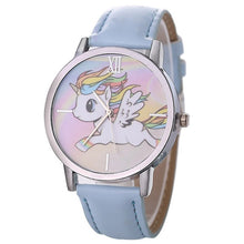 Load image into Gallery viewer, Unicorn Watch Children's Watch Carton Rainbow Animal Kids Girls Leather Band Analog Alloy Quartz Watches Wristwatches