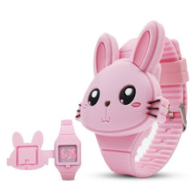 Load image into Gallery viewer, Flip Cover Cartoon Digital Kids Watches Electronic Children Watch Rubber for Boy Girls Student Child Clock Reloj Infantil Saati