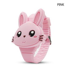 Load image into Gallery viewer, Flip Cover Cartoon Digital Kids Watches Electronic Children Watch Rubber for Boy Girls Student Child Clock Reloj Infantil Saati
