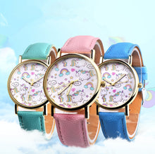 Load image into Gallery viewer, Cute Kids Watch Cartoon Unicorn Leather Strap Wristwatch Classic Digital Girl Boy Watch Child Quartz Watch