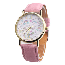 Load image into Gallery viewer, Cute Kids Watch Cartoon Unicorn Leather Strap Wristwatch Classic Digital Girl Boy Watch Child Quartz Watch