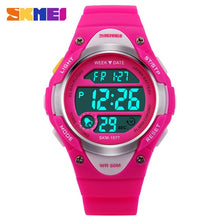 Load image into Gallery viewer, SKMEI Outdoor Sports Kids Watches Boy Alarm Digital Watch Children Stopwatch Waterproof Girls Wristwatches montre enfant 1077