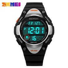 Load image into Gallery viewer, SKMEI Outdoor Sports Kids Watches Boy Alarm Digital Watch Children Stopwatch Waterproof Girls Wristwatches montre enfant 1077