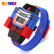Load image into Gallery viewer, SKMEI Kids Watches LED Digital Children Cartoon Sports Watches Robot Transformation Toys Boys Wristwatches montre enfant 1095