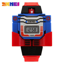 Load image into Gallery viewer, SKMEI Kids Watches LED Digital Children Cartoon Sports Watches Robot Transformation Toys Boys Wristwatches montre enfant 1095