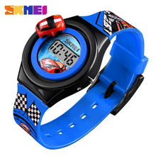 Load image into Gallery viewer, SKMEI Cartoon Car Children Watch Fashion Digital Electronic Children Watch Creative Cartoon Student Watch Boy Child Girl 1376