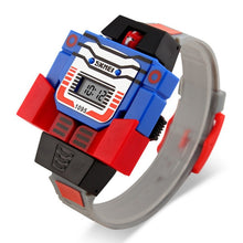 Load image into Gallery viewer, SKMEI New Children Robot Toy Watch Cartoon Sports Digital Wristwatch Boys Girls friends Gift for the Childhood Transformers 1095