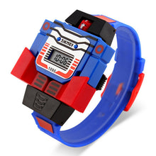 Load image into Gallery viewer, SKMEI New Children Robot Toy Watch Cartoon Sports Digital Wristwatch Boys Girls friends Gift for the Childhood Transformers 1095