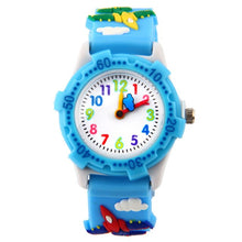 Load image into Gallery viewer, Children Kids 3D Cartoon Pattern Battery Powered Gift Watch Lovely Quartz Movement Silicone Strap Waterproof Pin Buckle Boy Girl