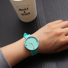 Load image into Gallery viewer, Fashion Cute Children Watches Students Pure Color Child Quartz Wrist Watch Clock Gifts For Girls Boys Black relogio infantil