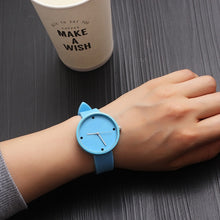 Load image into Gallery viewer, Fashion Cute Children Watches Students Pure Color Child Quartz Wrist Watch Clock Gifts For Girls Boys Black relogio infantil