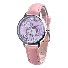 Load image into Gallery viewer, 2019 Unicorn Watch Children's watch Carton Rainbow Animal Kids Girls Leather Band Analog Alloy Quartz Watches wristwatches