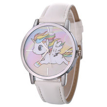 Load image into Gallery viewer, 2019 Unicorn Watch Children's watch Carton Rainbow Animal Kids Girls Leather Band Analog Alloy Quartz Watches wristwatches