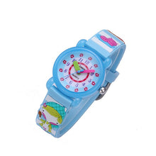 Load image into Gallery viewer, Children Cartoon Girl 3D Pattern Design Strap Watch Kids Stripe Waterproof Quartz Wristwatch Wrist Decor