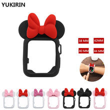 Load image into Gallery viewer, YUKIRIN Soft Silicone Protector Case for Apple Watch Series 4 3 2 1 Band iWatch 38 42MM 40 44MM Cartoon Design for Minnie Kid